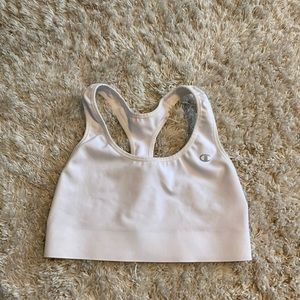white sports bra